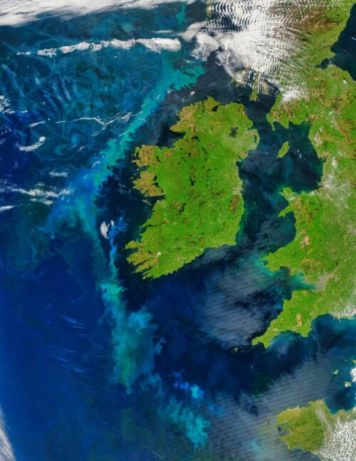 Satellite image of Ireland