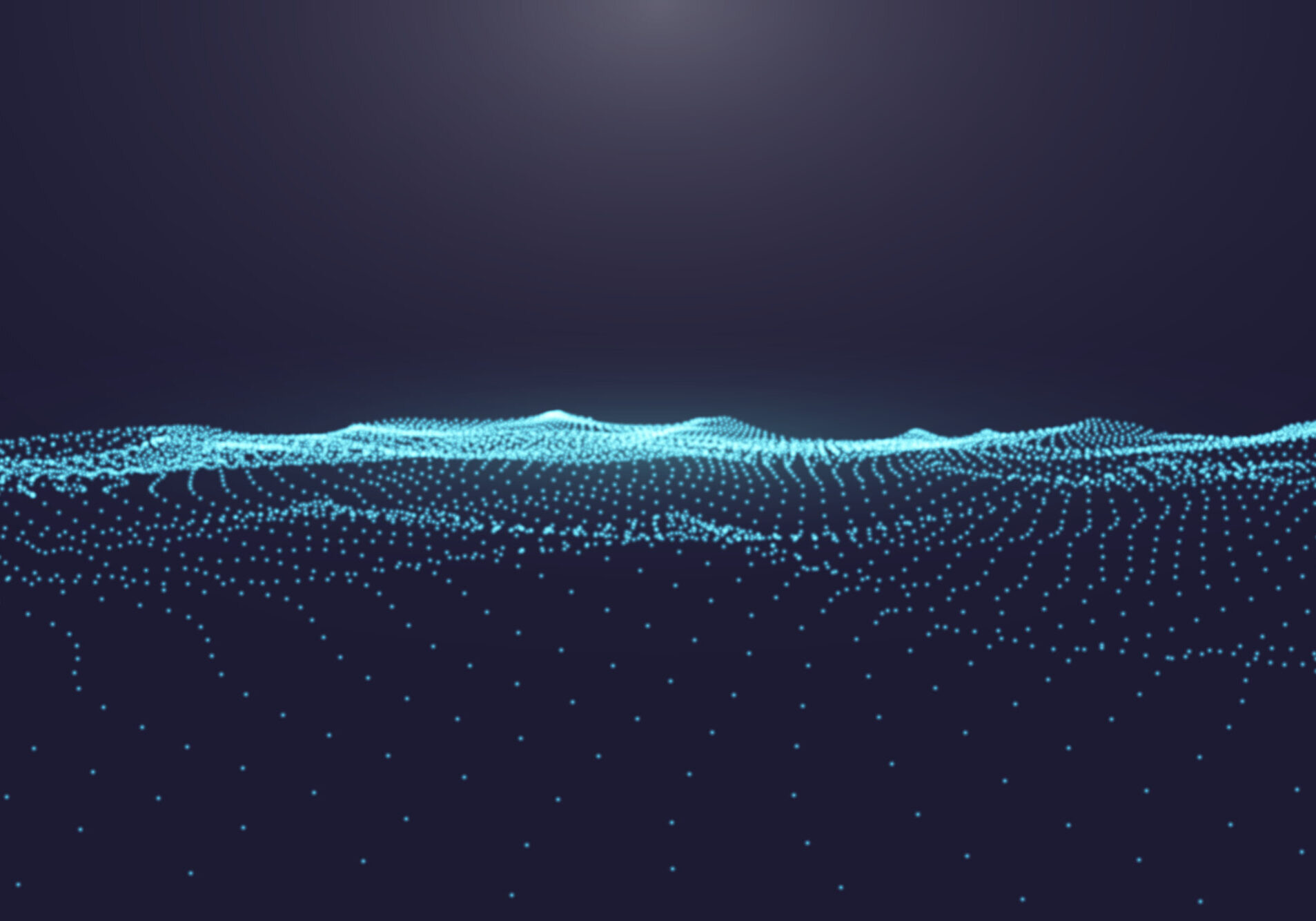 Abstract,Digital,Ocean,With,Flowing,Particles,And,Upper,Light.,Cyber